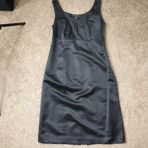 Banana Republic Petite Black Satin Dress